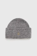 Czapki damskie - Tommy Hilfiger czapka z domieszką wełny kolor szary - miniaturka - grafika 1