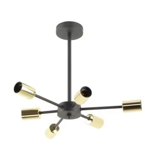 Mandi lampa sufitowa 6xE27 czarna/złota A8100-6 - Lampy sufitowe - miniaturka - grafika 1