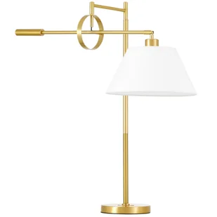 LAMPA NOCNA BIURKOWA MOSIĘŻNO-BIAŁA TURINA - Lampy stojące - miniaturka - grafika 1