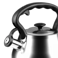 Czajniki na gaz - PROMIS CZAJNIK 3,0 L, ANDREA, SREBRNY, CZARNA RĄCZ - miniaturka - grafika 1