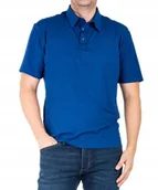 Koszulki męskie - WRANGLER PERFORMANCE POLO BLUE WA7HDUB50 S - miniaturka - grafika 1