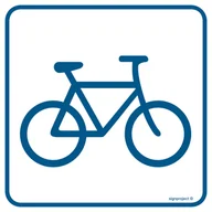 Systemy ekspozycyjne i znaki informacyjne - RA057 ŚCIEŻKA DLA ROWERZYSTÓW (PRZECHOWALNIA ROWERÓW), PN - PŁYTA PCV 1MM; (150X150MM) - miniaturka - grafika 1