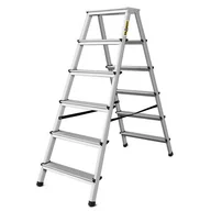 Drabiny - DRABEST Drabina aluminiowa dwustronna 2x6 stopniowa 125 kg - miniaturka - grafika 1