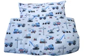 Pościel dla dzieci - Pościel dziecięca 200x140 chłopięca koparka budowa - miniaturka - grafika 1