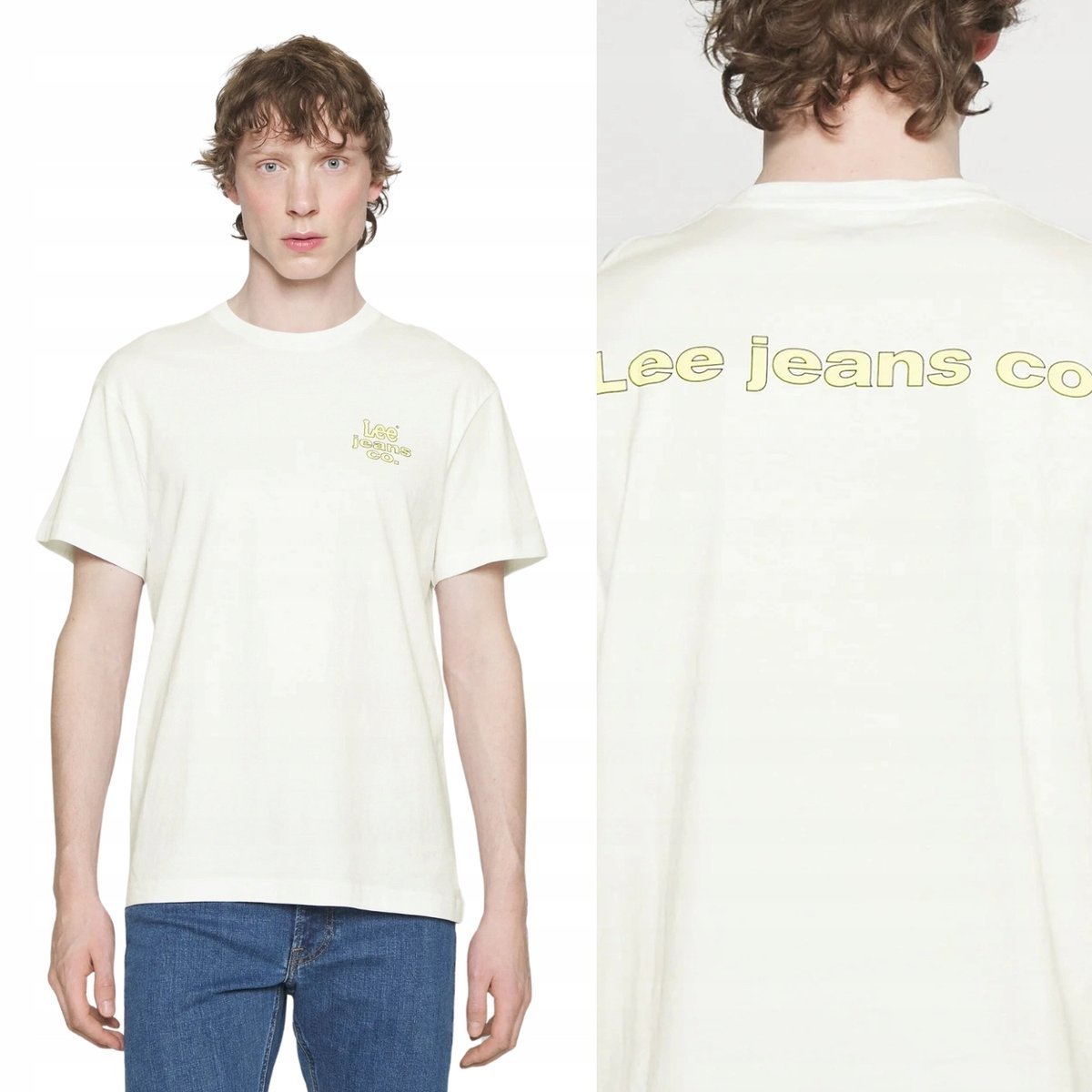 Lee RELAXED GRAPHIC TEE Bright White LUŹNY BIAŁY T-SHIRT KOSZULKA XL