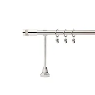 Karnisze - Karnisz pojedynczy metalowy Cylinder D. 19 mm 160 cm srebrny - miniaturka - grafika 1