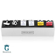 Spinki do mankietów i krawatów - Onyx-Art Zestaw spinek do mankietów na prezent dla piłkarza CKS001/312 - miniaturka - grafika 1