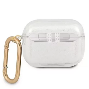 Guess GUAPUCG4GT AirPods Pro cover Transparent Glitter Collection - Akcesoria do słuchawek - miniaturka - grafika 2