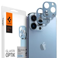 Szkła hartowane na telefon - Spigen Osłona Aparatu Optik.tr 2x do iPhone 13 Pro / 13 Pro Max Sierra Blue - miniaturka - grafika 1