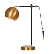 Lampy stojące - Markslojd Stojąca LAMPKA biurkowa CHESTER 107230 stołowa LAMPA kula ball brąz 107230 - miniaturka - grafika 1