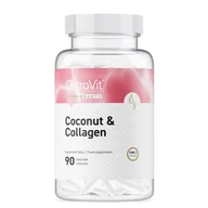 Ochrona stawów - OstroVit Coconut & Collagen 90kaps. Kolagen Olej MCT z Kokosa Stawy Kości - miniaturka - grafika 1