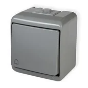 Wyłączniki światła i elektryczne - Karlik Łącznik zwierny dzwonek 10WHE-4 popielaty - miniaturka - grafika 1