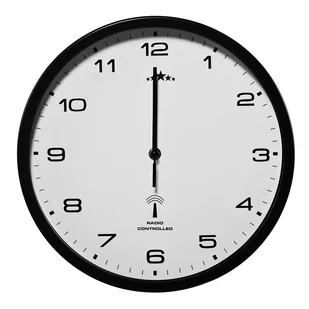Zegar ścienny Czarny Ø31cm Sterowany radiowo - Zegary - miniaturka - grafika 1
