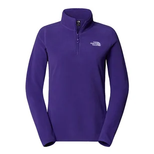 Bluza The North Face 100 Glacier 1/4 Zip Fleece 0A855MNL41 - fioletowa - Bluzy sportowe damskie - miniaturka - grafika 1