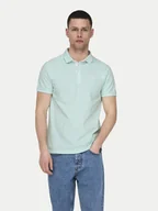 Koszulki męskie - Only & Sons Polo Fletcher 22024827 Zielony Regular Fit - miniaturka - grafika 1