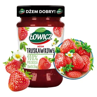 Łowicz Dżem truskawkowy niskosłodzony 280 g - Syropy i koncentraty owocowe - miniaturka - grafika 1