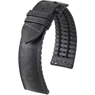 Czarny pasek kauczukowy 22 mm HIRSCH Leaf 0925046050-5-22  | OFICJALNY SKLEP | RATY 0% • Zapłać później PayPo • GRATIS WYSYŁKA ZWROT DO 365DNI - Akcesoria do zegarków - miniaturka - grafika 1