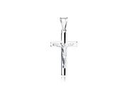 Wisiorki - Rodowany srebrny krzyżyk krzyż diamentowany srebro 925 GKD099 - miniaturka - grafika 1