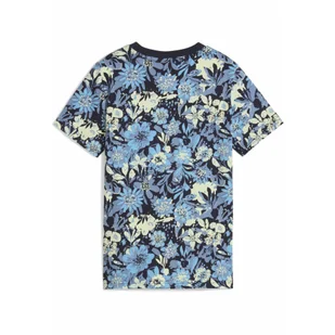 Młodzieżowa koszulka Essentials Nature 2.0 PUMA Cool Blue - Odzież sportowa dziecięca - miniaturka - grafika 1