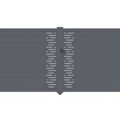 Bramy garażowe - CASANOOV BRAMA aluminiowa dwuskrzydłowa 3.5m ARLBERG 350B180 Szara - miniaturka - grafika 1