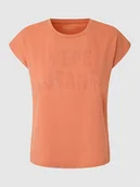 Koszulki i topy damskie - Pepe Jeans Koszulka w kolorze pomarańczowym - miniaturka - grafika 1