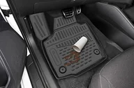 Dywaniki samochodowe - Element Dokładnie dopasowane dywaniki gumowe premium 3D pasujące do Renault Scenic III 2009-2016, 3-częściowy (szary) - miniaturka - grafika 1