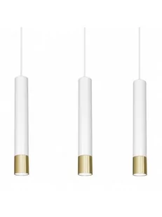 Luminex Żyrandol Nest gold/white 3 1563 - Lampy sufitowe - miniaturka - grafika 1