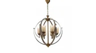 Lampy sufitowe - Lumina Deco Deco LAMPA WISZĄCA LOFT SATYNOWO-MOSIĘŻNA BERGEN W6 DECO LDP 1232-6 (SN+MD) - miniaturka - grafika 1