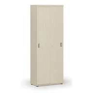 Szafy biurowe - Szafa biurowa z drzwiami przesuwnymi PRIMO WOOD, 2128 x 800 x 420 mm, brzoza - miniaturka - grafika 1