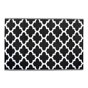 Dywan na taras 120x180cm Agenda Black - MOODME - Dywany zewnętrzne - miniaturka - grafika 1