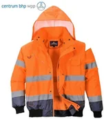 Odzież robocza - PORTWEST C465 KONTRASTOWA KURTKA OSTRZEGAWCZA BOMBER; POMARAŃCZOWY/GRANATOWY - miniaturka - grafika 1