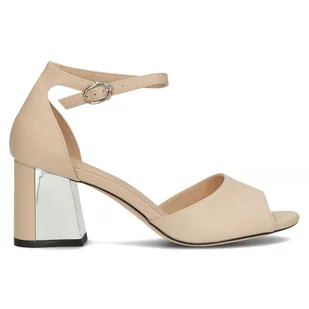 Sandały skórzane Filippo DS4648/23 BE beżowe - Moda i Uroda OUTLET - miniaturka - grafika 4