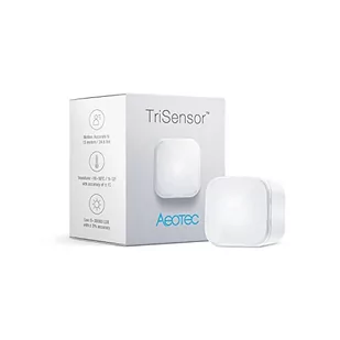 Aeotec TriSensor, Z-Wave Plus S2 czujnik ruchu, czujnik temperatury, czujnik światła, system bezpieczeństwa 3 w 1 do automatyki domu, zasilanie bateryjne - Czujniki ruchu i zmierzchu - miniaturka - grafika 1