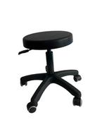 Fotele i krzesła biurowe - Taboret obrotowy Stołek Roboczy Warsztatowy Na Podstawie aluminiowej na kółkach Softi Al - miniaturka - grafika 1