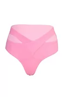 Stroje kąpielowe - Trendyol Damski dół od bikini z wysokim stanem normalny Trotter, różowy, 38, różowy, 40 - miniaturka - grafika 1