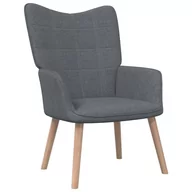 Fotele - vidaXL Lumarko Fotel, 62 x 68,5 x 96 cm, ciemnoszary, obity tkaniną! 327920 - miniaturka - grafika 1