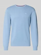 Bluzy męskie - Bluza z okrągłym dekoltem i wyhaftowanym logo - miniaturka - grafika 1