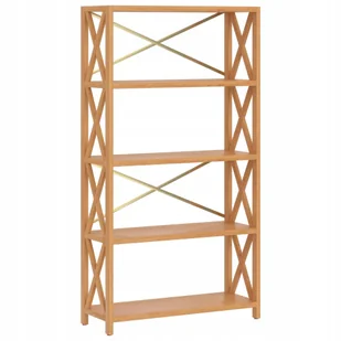 Regał z 5 półkami, 80x30x146 cm, lite drewno dębowe - Regały Regał z 5 półkami, 80x30x146 cm, lite drewno dębowe - Regały - miniaturka - grafika 1