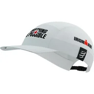 Czapki i chusty sportowe męskie - COMPRESSPORT Czapka biegowa 5 PANEL LIGHT CAP IRONMAN 2025 white - miniaturka - grafika 1