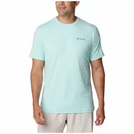 Koszulki sportowe męskie - Koszulka męska Columbia Kwick Hike™ Back Graphic SS Tee Rozmiar: M / Kolor: jasnoniebieski - miniaturka - grafika 1