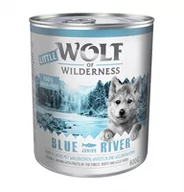 Mokra karma dla psów - Zestaw Little Wolf of Wilderness Junior, 12 x 800 g - Blue River, kurczak i łosoś Dostawa GRATIS! - miniaturka - grafika 1