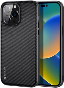 Dux Ducis Fino etui pokrowiec pokryty nylonowym materiałem iPhone 14 Pro Max czarny - Etui i futerały do telefonów - miniaturka - grafika 1