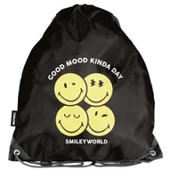 Worki na buty - PASO Worek Na Buty Sportowy Gimnastyczny Smiley World Czarny - miniaturka - grafika 1