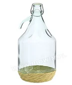 Domowy wyrób alkoholu - Gąsior Dama 5L w oplocie z korkiem - miniaturka - grafika 1