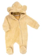 Pajacyki dla niemowląt - Niemowlęcy pajac miś luna beżowy Nicol,r.68 - miniaturka - grafika 1