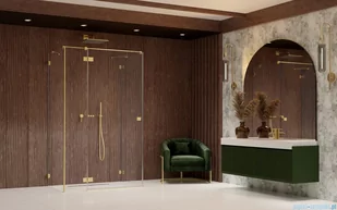 Radaway Essenza Pro Brushed Gold Kdj+S kabina 80x80x80cm lewa szczotkowane złoto 10097380-99-01L/10098080-01-01/10098080-01-01 - Kabiny prysznicowe - miniaturka - grafika 3