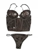 Komplety bielizny - NEFER ORYGINALNA BIELIZNA DAMSKA STRINGI + GORSET - miniaturka - grafika 1