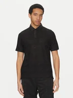 Koszulki męskie - HUGO Polo Dompoli 50535150 Czarny Relaxed Fit - miniaturka - grafika 1