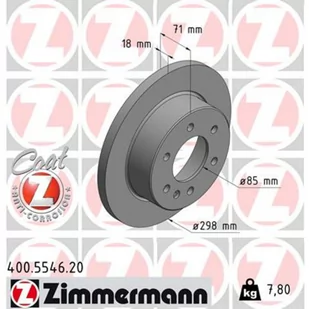 Tarcza hamulcowa ZIMMERMANN 400.5546.20 - Tarcze hamulcowe - miniaturka - grafika 1