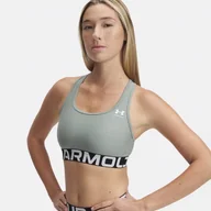 Bielizna sportowa damska - Stanik sportowy Under Armour HeatGear Authentics Mid Branded Bra - miniaturka - grafika 1